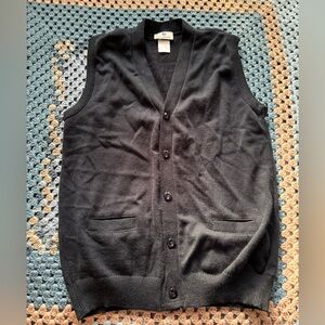 Black button up vest